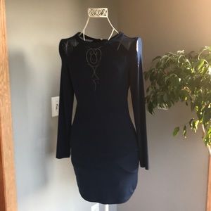 Midnight Blue Express Body Con Dress Sz M